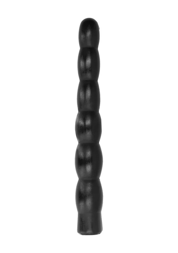 All Black banguotas lankstus analinis dildo, juodas, 32 cm