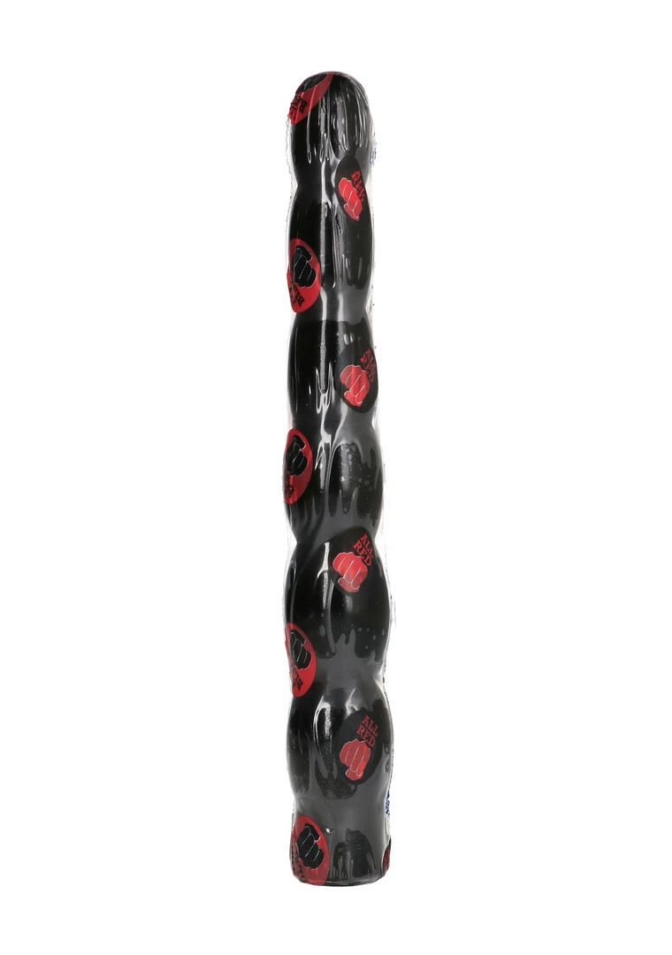 All Black banguotas lankstus analinis dildo, juodas, 32 cm