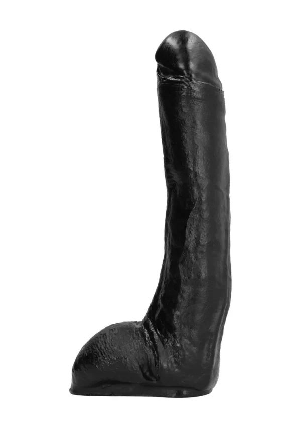 All Black lankstus dildo iš PVC, juodas, 29 cm