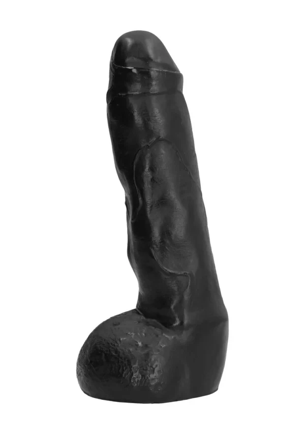 All Black 52 dildo su gyslomis, juodas, 22 cm