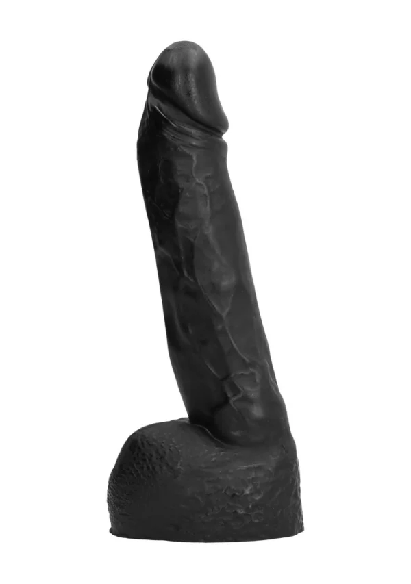 All Black 51 anatominės formos dildo, juodas, 22 cm