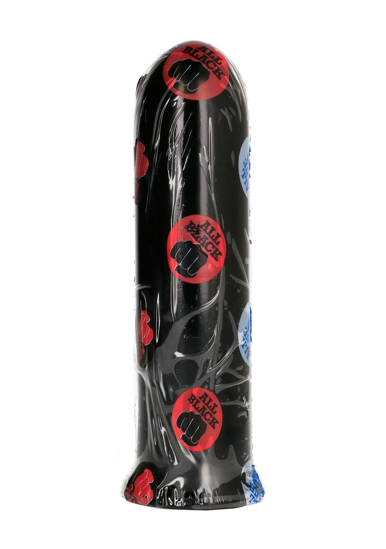All Black AB48 dildo iš PVC, 19 cm, juodas