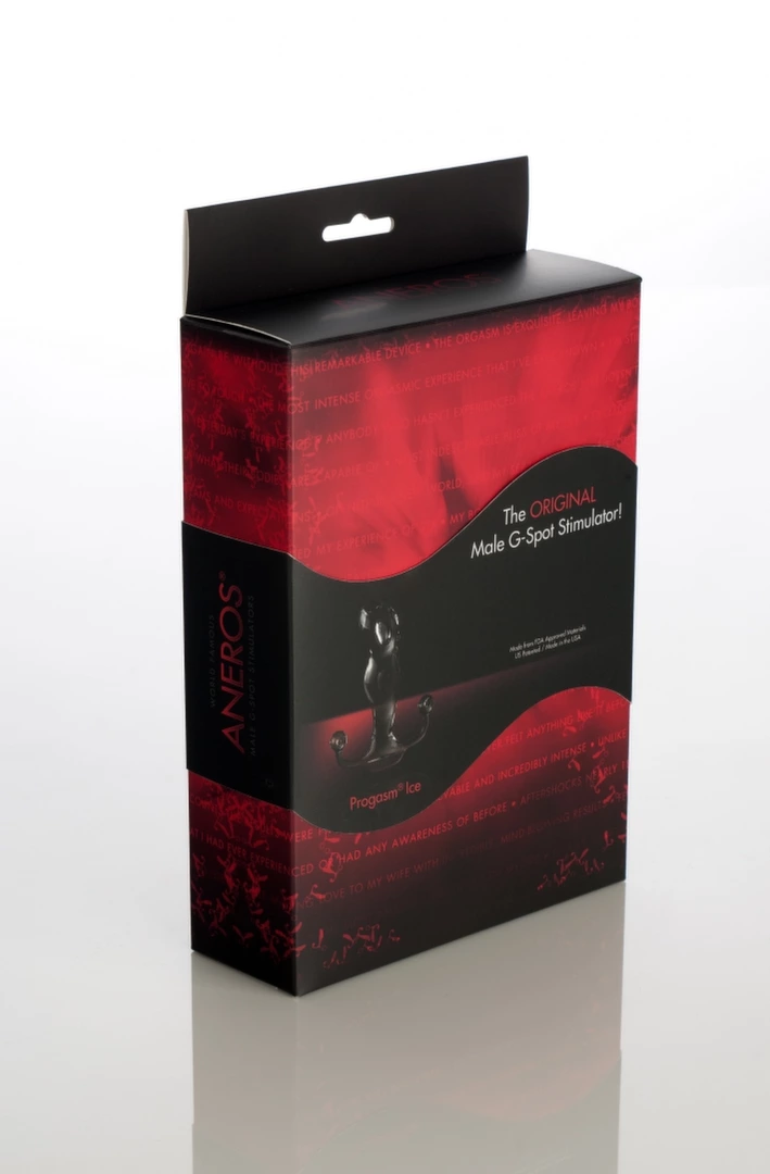 Aneros Progasm Ice Black prostatos masažuoklis, juodas, 11,4 cm