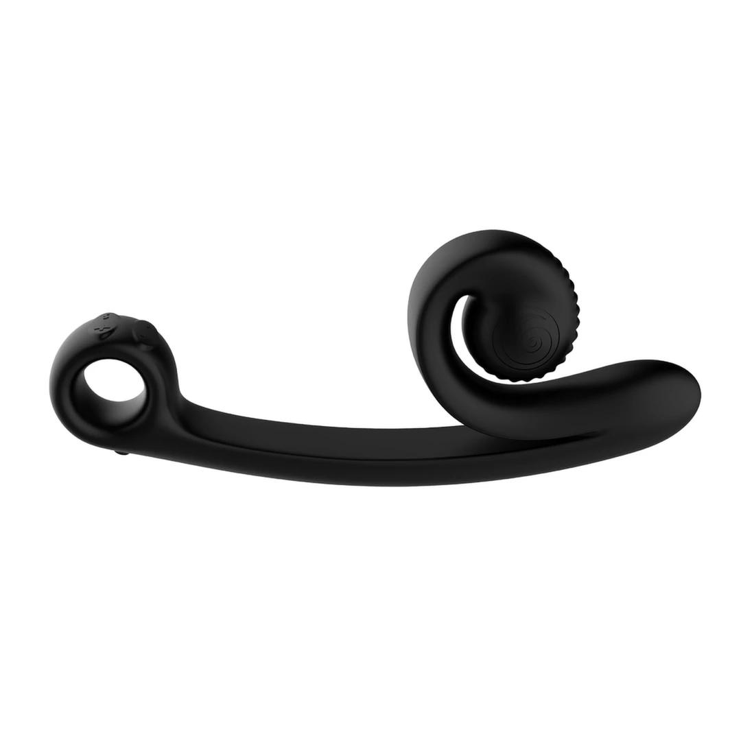 Snail Vibe Curve vibratorius su dviem varikliais, juodas