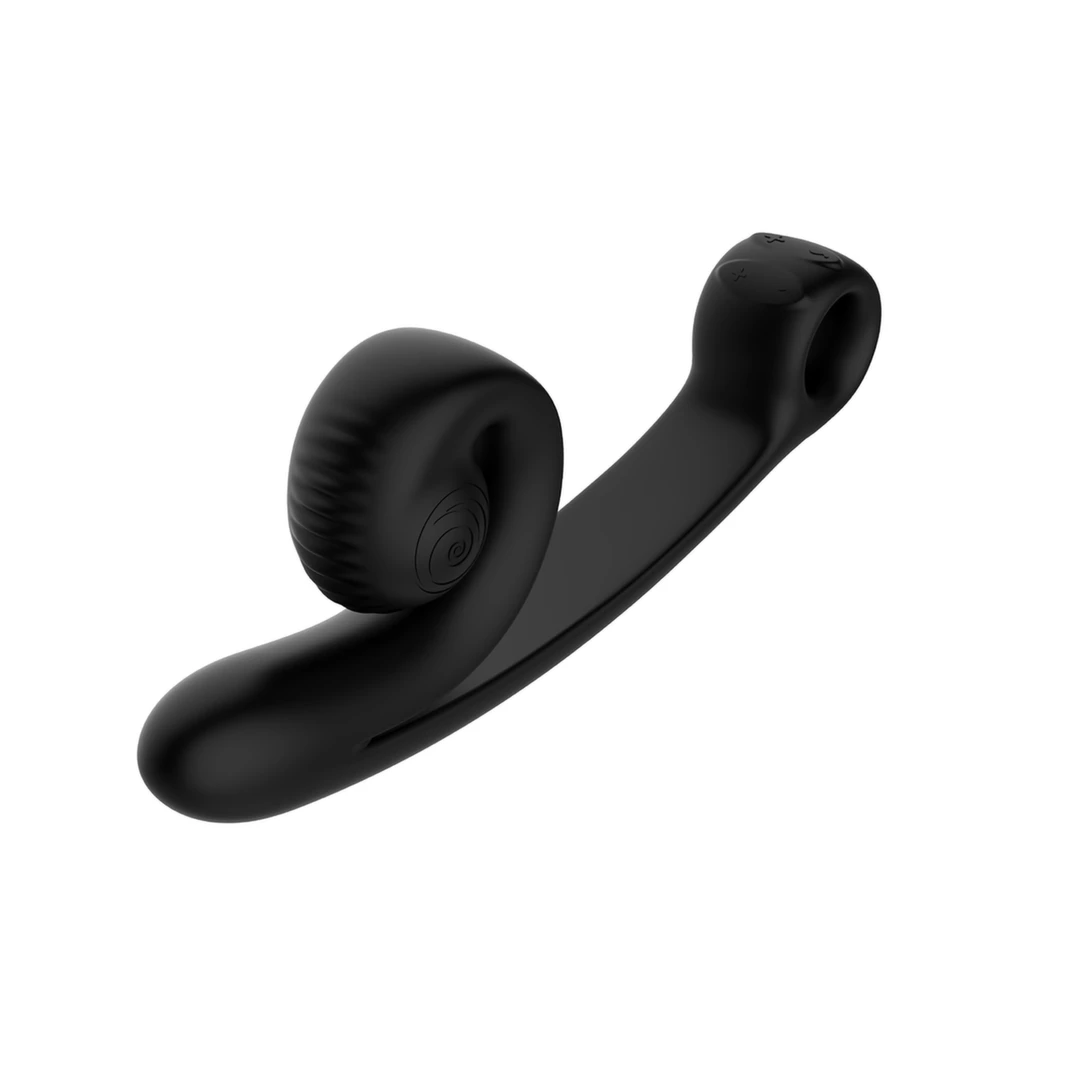 Snail Vibe Curve vibratorius su dviem varikliais, juodas