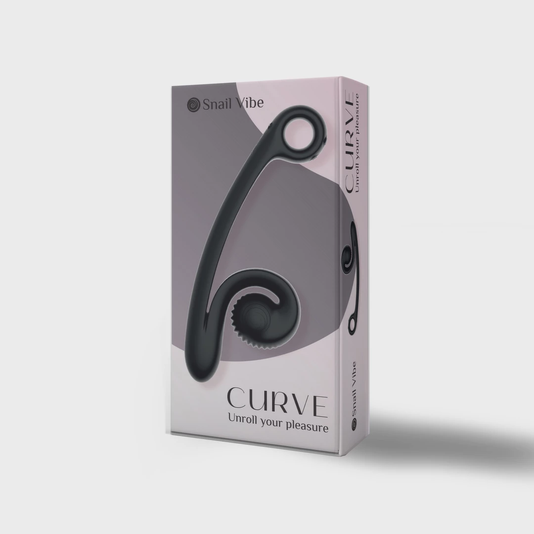 Snail Vibe Curve vibratorius su dviem varikliais, juodas