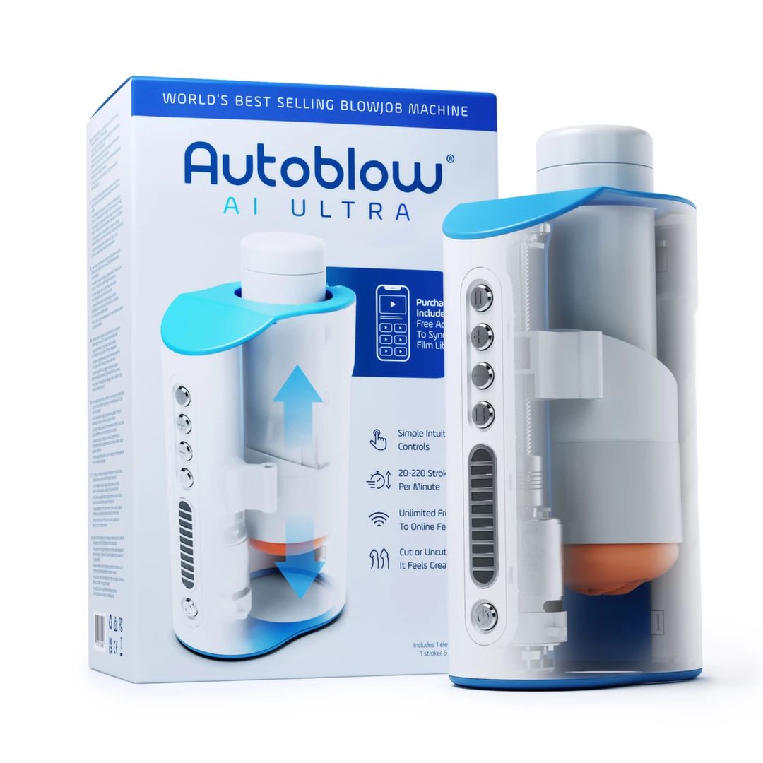 Autoblow AI Ultra automatinis masturbatorius su vaizdo įrašų sinchronizacija