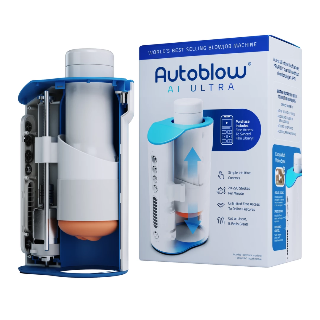 Autoblow AI Ultra automatinis masturbatorius su vaizdo įrašų sinchronizacija