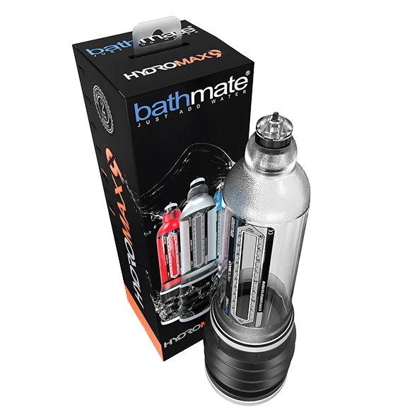 Bathmate Hydromax9 Crystal Clear vandeninė penio pompa, skaidri