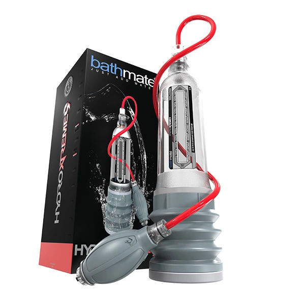 Bathmate Hydroxtreme9 Crystal Clear vandens penio pompa su priedais