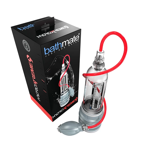 Bathmate Hydroxtreme9 Crystal Clear vandens penio pompa su priedais