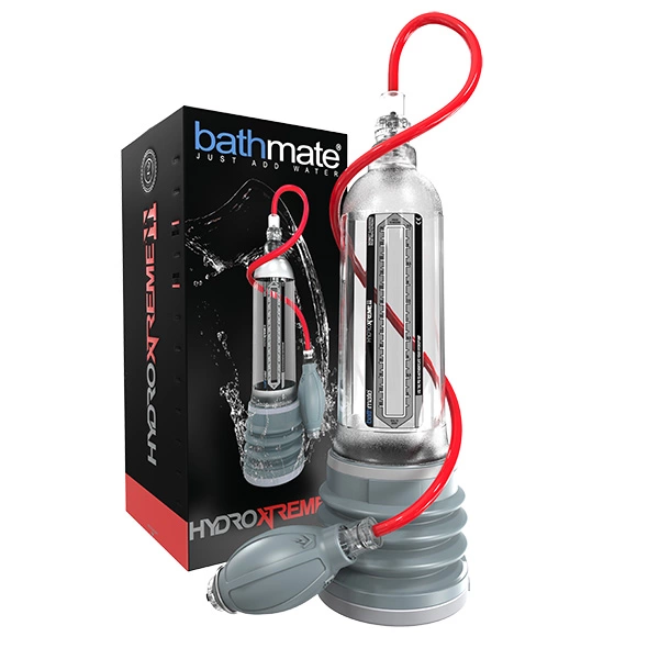 Bathmate HydroXtreme11 Crystal Clear vandens penio pompa su priedais