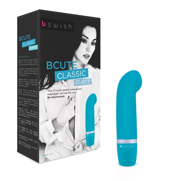 B Swish Bcute Classic Curve Jade kompaktiškas vibratorius, 5 režimai, 10 cm