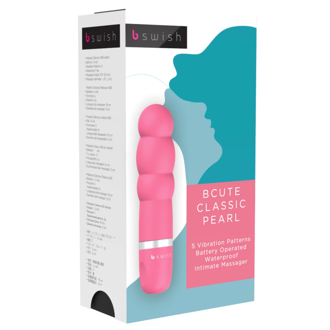 B Swish bcute Classic Pearl Guava kompaktiškas silikoninis vibratorius, 5 režimai
