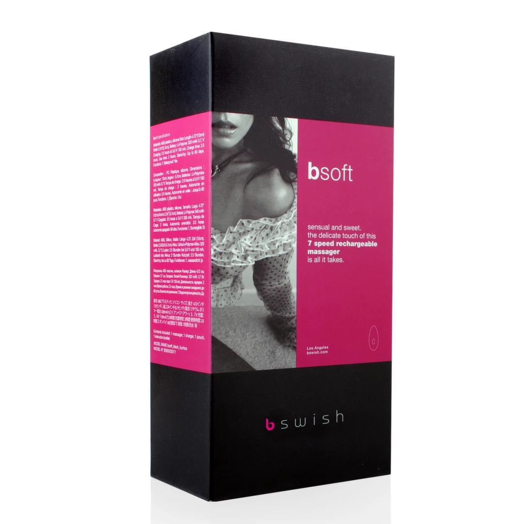 B Swish bSoft Premium rankinis masažuoklis, 7 režimų, Black Magenta