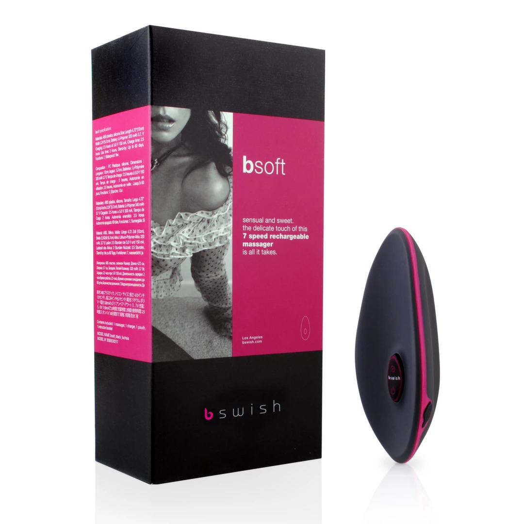 B Swish bSoft Premium rankinis masažuoklis, 7 režimų, Black Magenta
