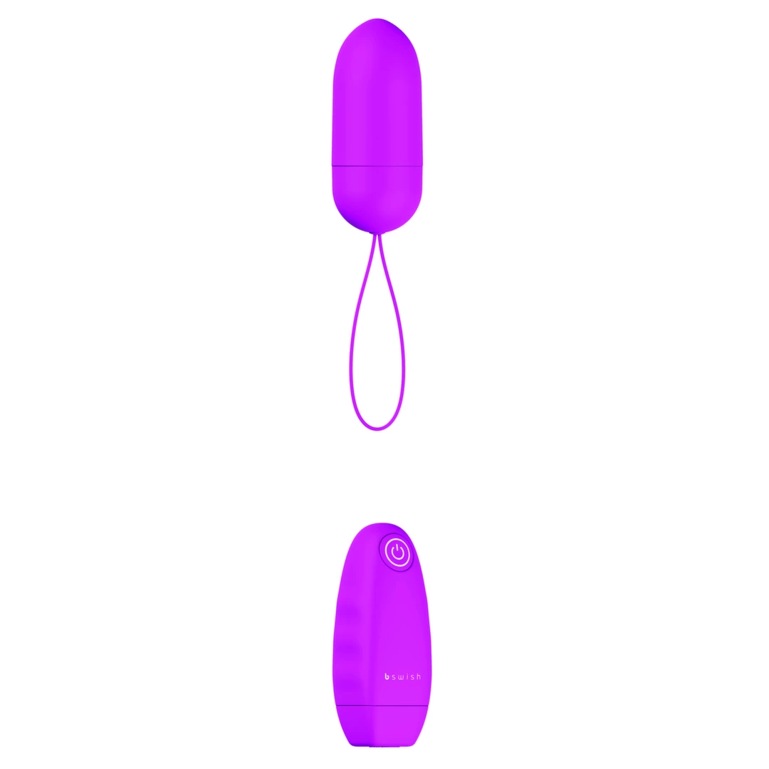 B Swish Bnaughty Classic Unleashed vibruojanti kulka su pulteliu, Cerise, 7,6 cm
