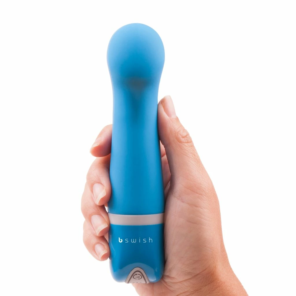 B Swish Bdesired Deluxe Curve Blue Lagoon G taško vibratorius, silikoninis, 15,2 cm
