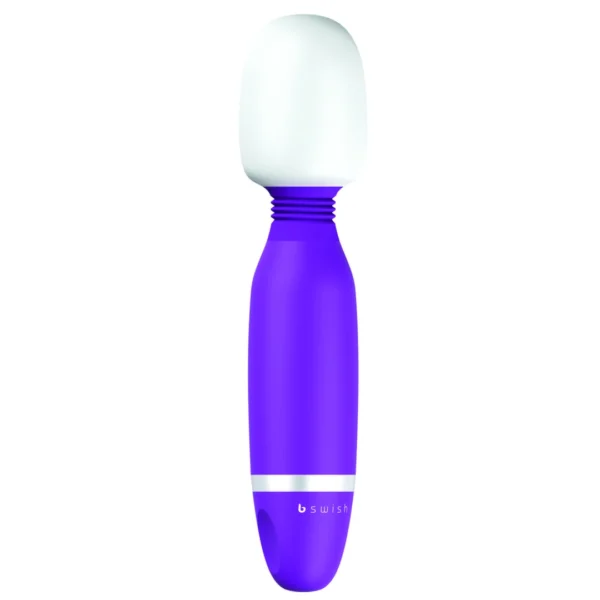 B Swish Bthrilled wand masažuoklis, silikoninis, 5 režimai, violetinis, 20 cm
