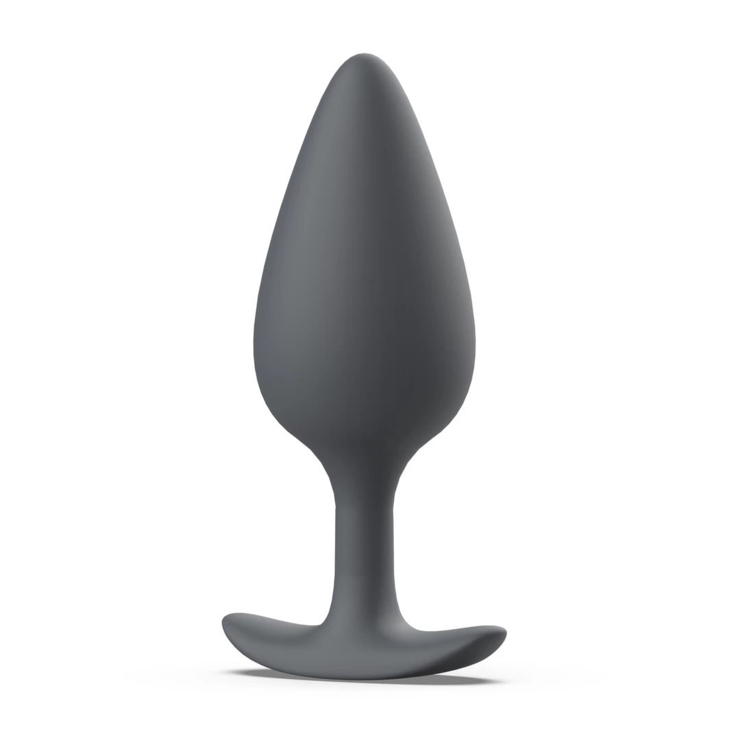 B Swish bfilled Basic Plus silikoninis analinis kaištis su vidiniu svarmeniu, 10 cm, Slate