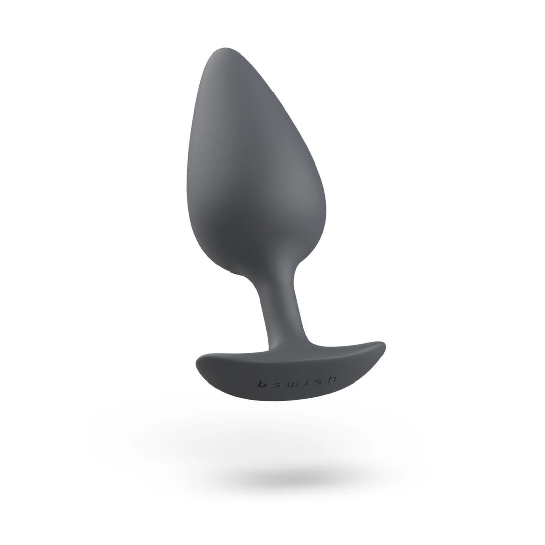 B Swish bfilled Basic Plus silikoninis analinis kaištis su vidiniu svarmeniu, 10 cm, Slate