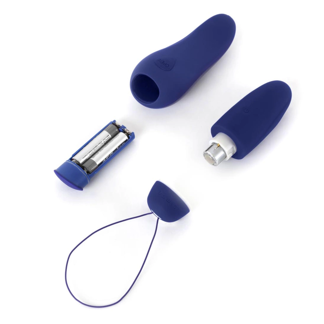 B Swish bnaughty Deluxe Unleashed belaidis vibruojantis kiaušinėlis, Midnight Blue