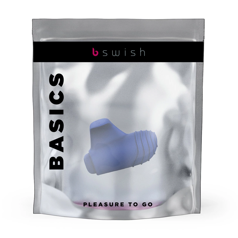 B Swish bteased Basic Denim silikoninis vibruojantis antgalis pirštui