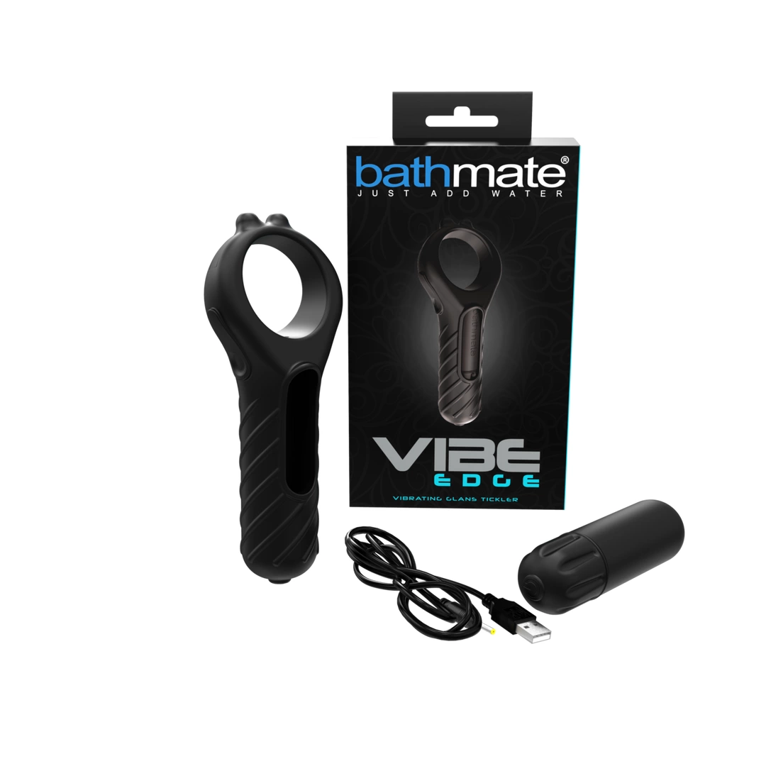 Bathmate Vibe Edge vibruojantis varpos žiedas iš silikono, atsparus vandeniui