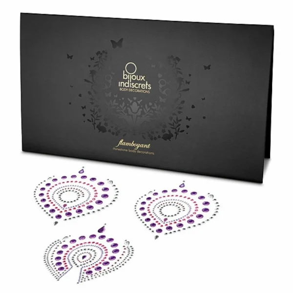 Bijoux Indiscrets Flamboyant savaime limpantys kūno kristalai, violetiniai ir rožiniai