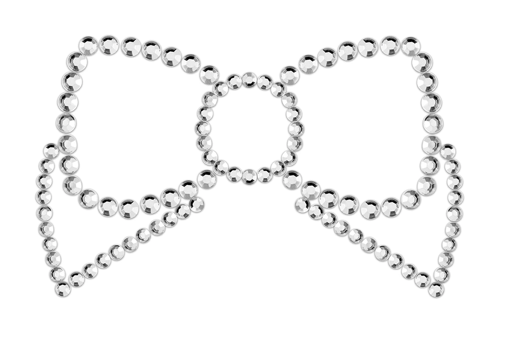 Bijoux Indiscrets Mimi Bow lipdomi kūno papuošalai, sidabriniai, 2 vnt.