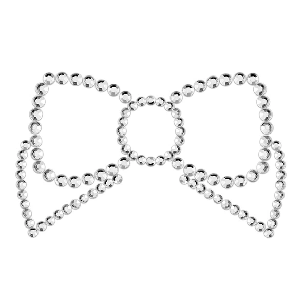 Bijoux Indiscrets Mimi Bow lipdomi kūno papuošalai, sidabriniai, 2 vnt.