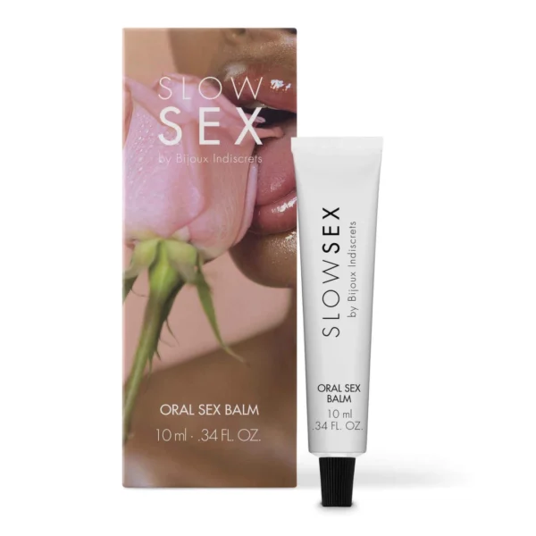 Bijoux Indiscrets Slow Sex kokosų skonio vėsinantis balzamas burnai, 10 ml