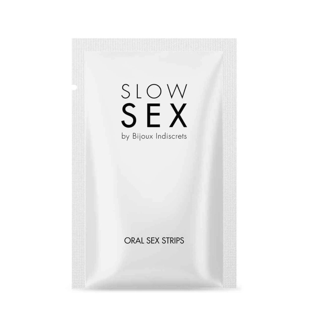 Bijoux Indiscrets Slow Sex mėtinės burnoje tirpstančios juostelės, 7 vnt.
