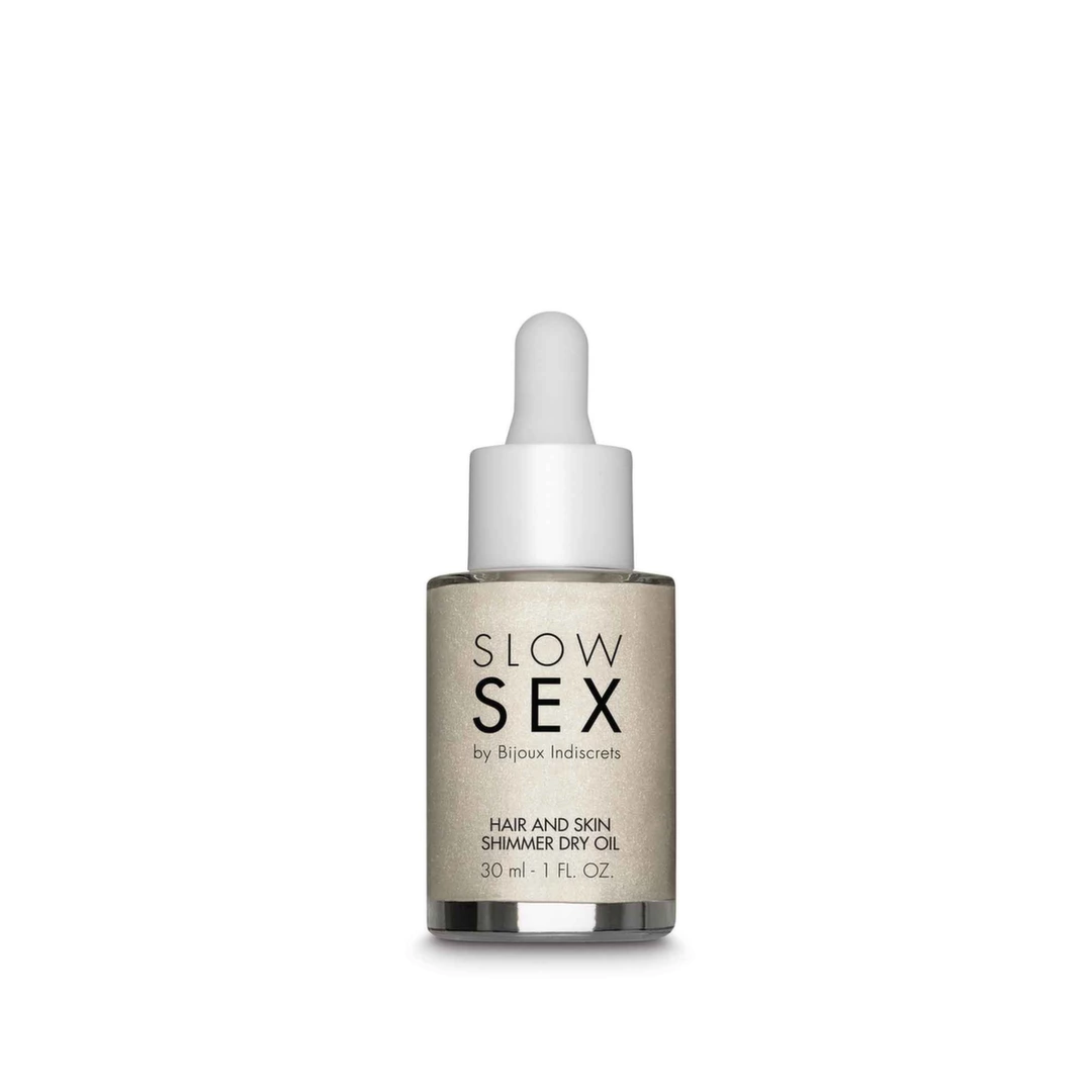 Bijoux Indiscrets Slow Sex kokosų aliejus kūnui ir plaukams su blizgesiu, 30 ml
