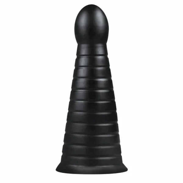 Buttr Devil Dog didelis analinis kaištis su rievelėmis, juodas, XXL