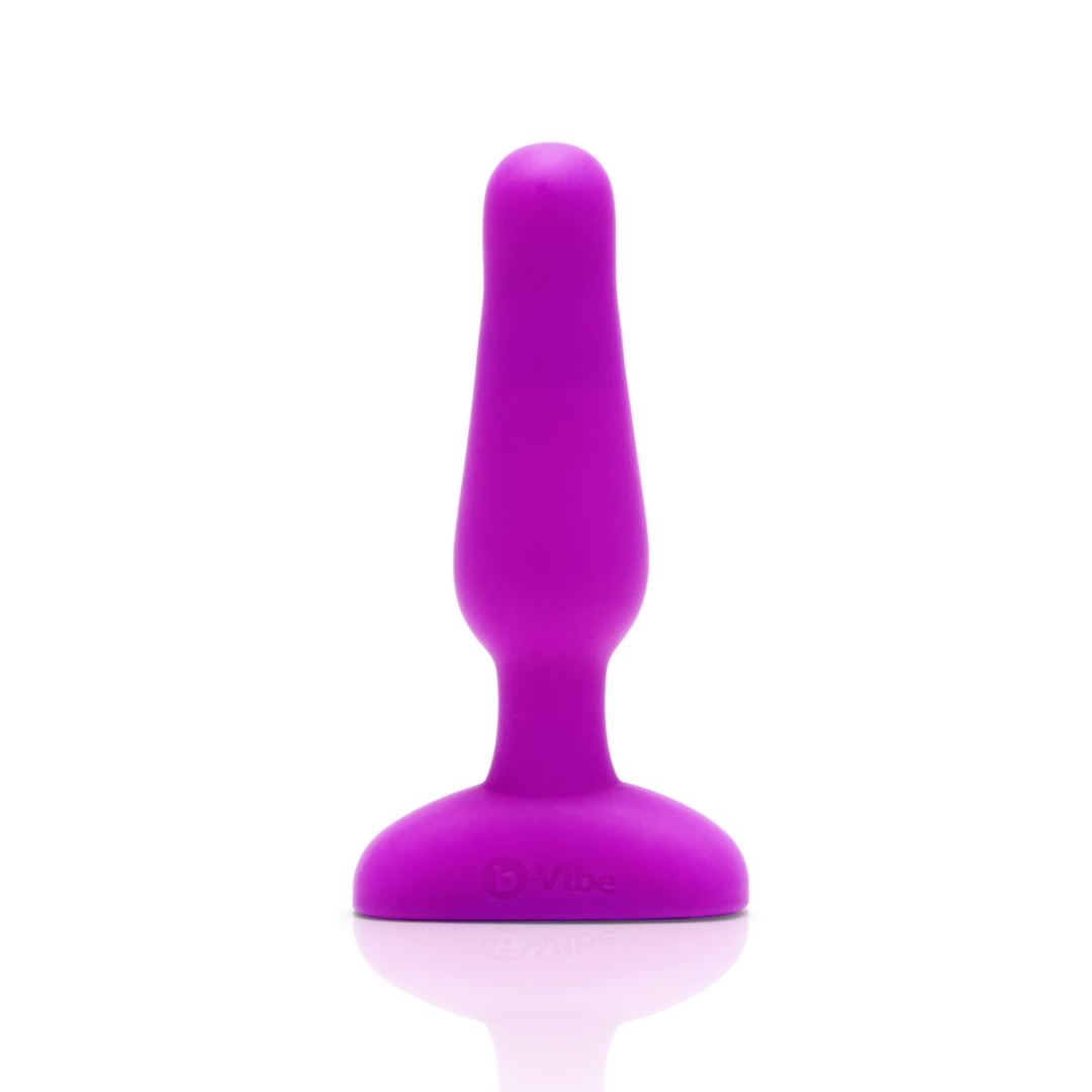 b-Vibe Novice vibruojantis analinis kaištis su pulteliu, fuksijos spalvos