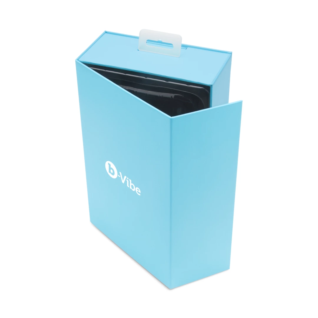 b-Vibe Novice Plug vibruojantis analinis kaištis su pulteliu, juodas