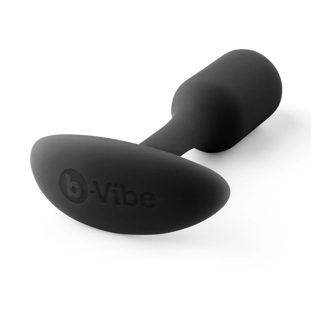 b-Vibe Snug Plug 1 analinis kaištis su svarmeniu, juodas, S