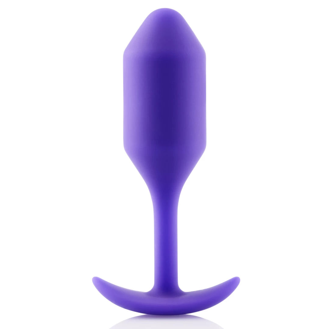 b-Vibe Snug Plug 2 analinis kaištis su svarmeniu, M dydis, violetinis