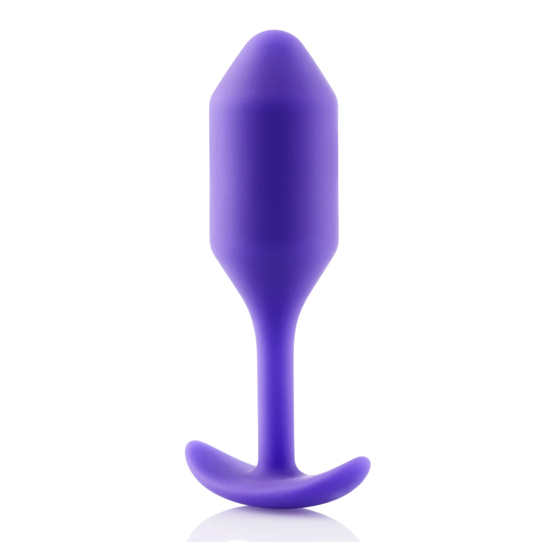 b-Vibe Snug Plug 2 analinis kaištis su svarmeniu, M dydis, violetinis