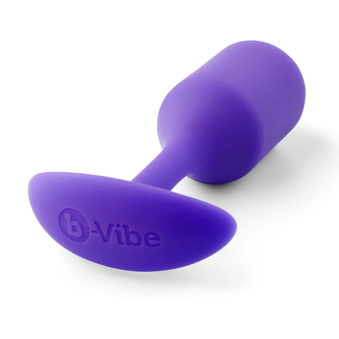 b-Vibe Snug Plug 2 analinis kaištis su svarmeniu, M dydis, violetinis