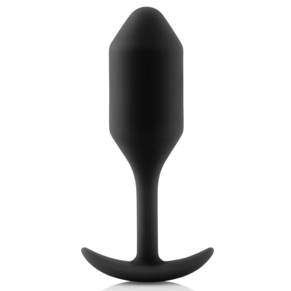b-Vibe Snug Plug 2 analinis kaištis su svarmeniu, juodas