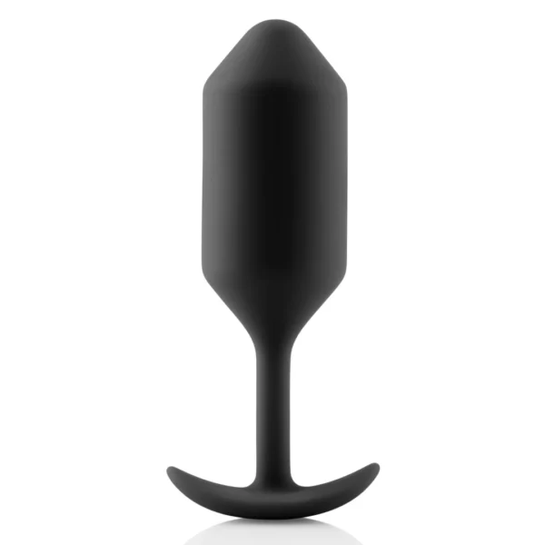 b-Vibe Snug Plug 3 analinis kaištis su svarmeniu, juodas