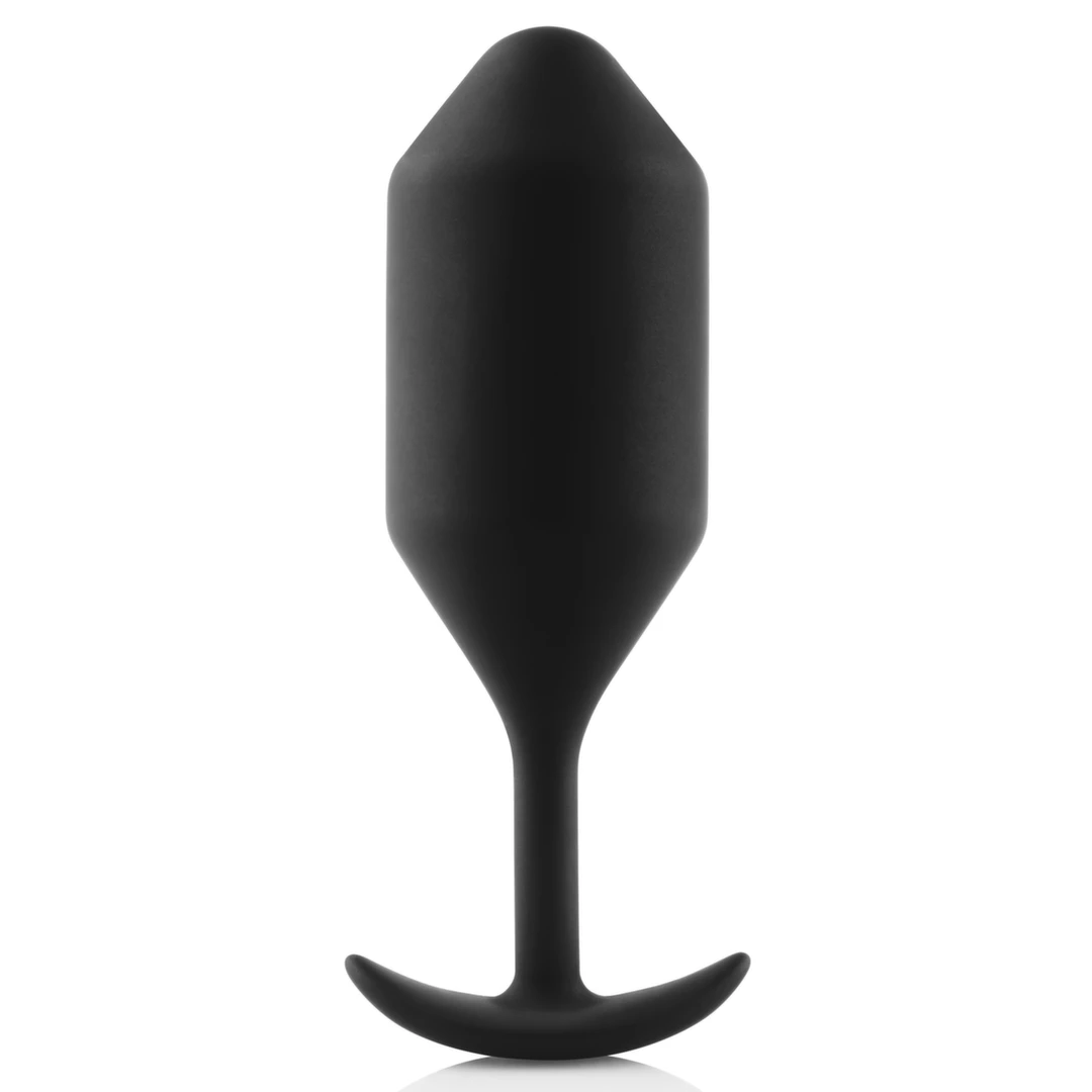 b-Vibe Snug Plug 4 analinis kaištis su svarmeniu, juodas