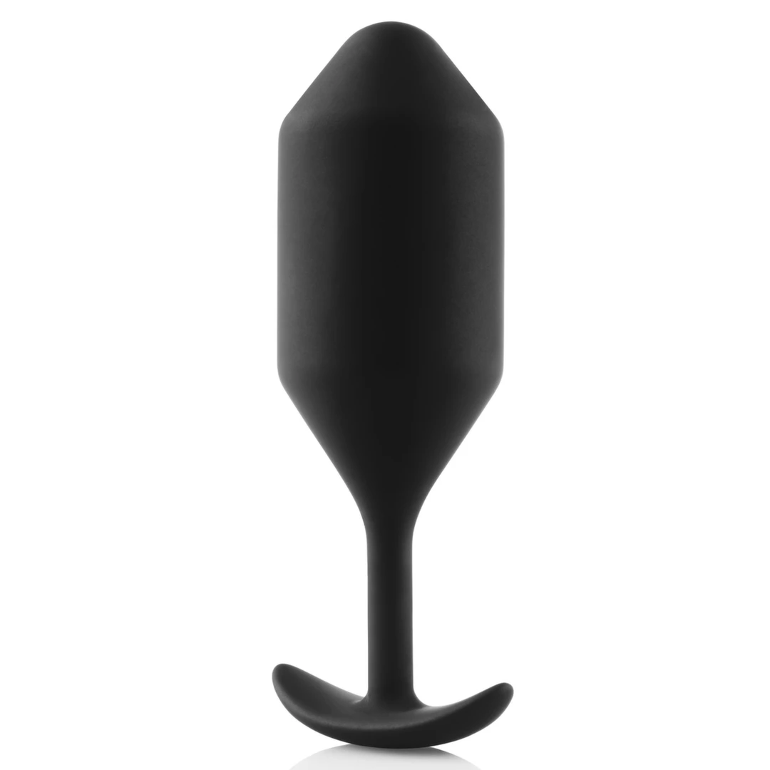 b-Vibe Snug Plug 4 analinis kaištis su svarmeniu, juodas
