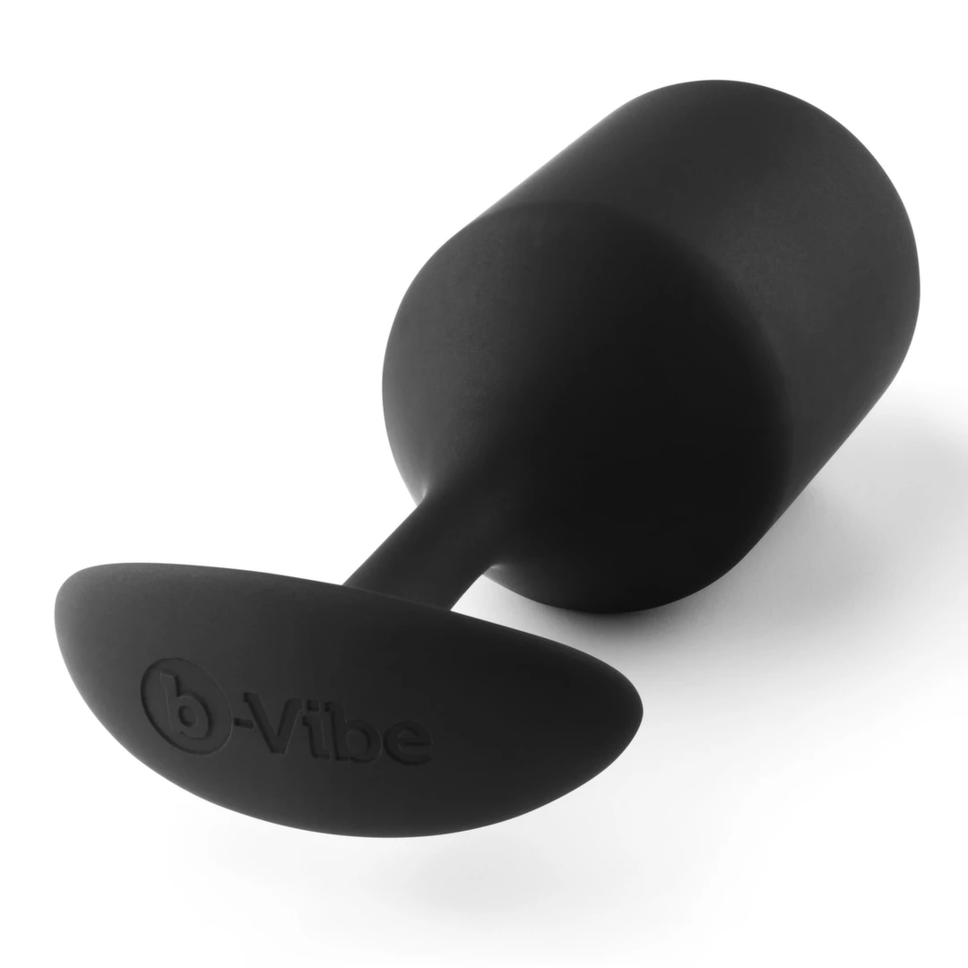 b-Vibe Snug Plug 4 analinis kaištis su svarmeniu, juodas