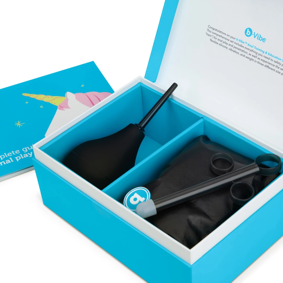 b-Vibe analinių žaislų treniruočių rinkinys, 7 dalių, mėlynas