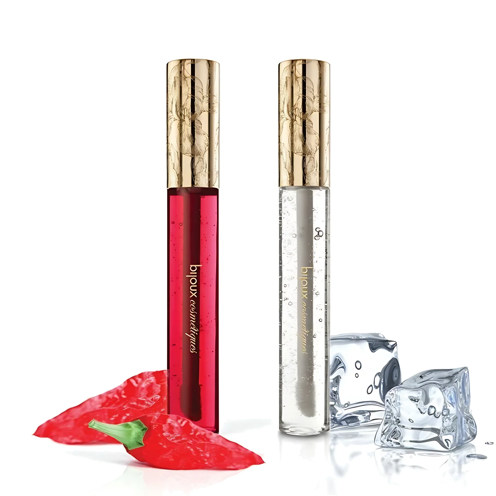 Bijoux Indiscrets Nip Gloss Duet vėsinančių ir šildančių balzamų rinkinys, 2 x 13 ml