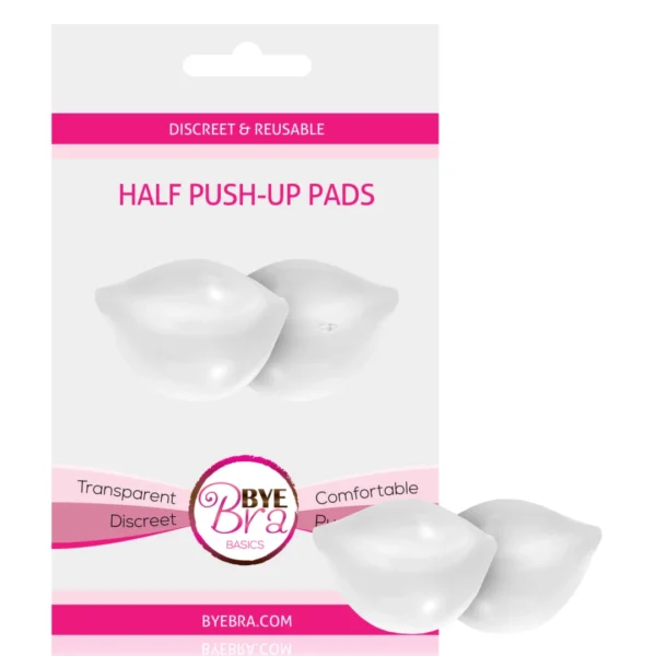 Bye Bra Half Push-Up silikoniniai krūtinės įdėklai, skaidrūs, 1 pora