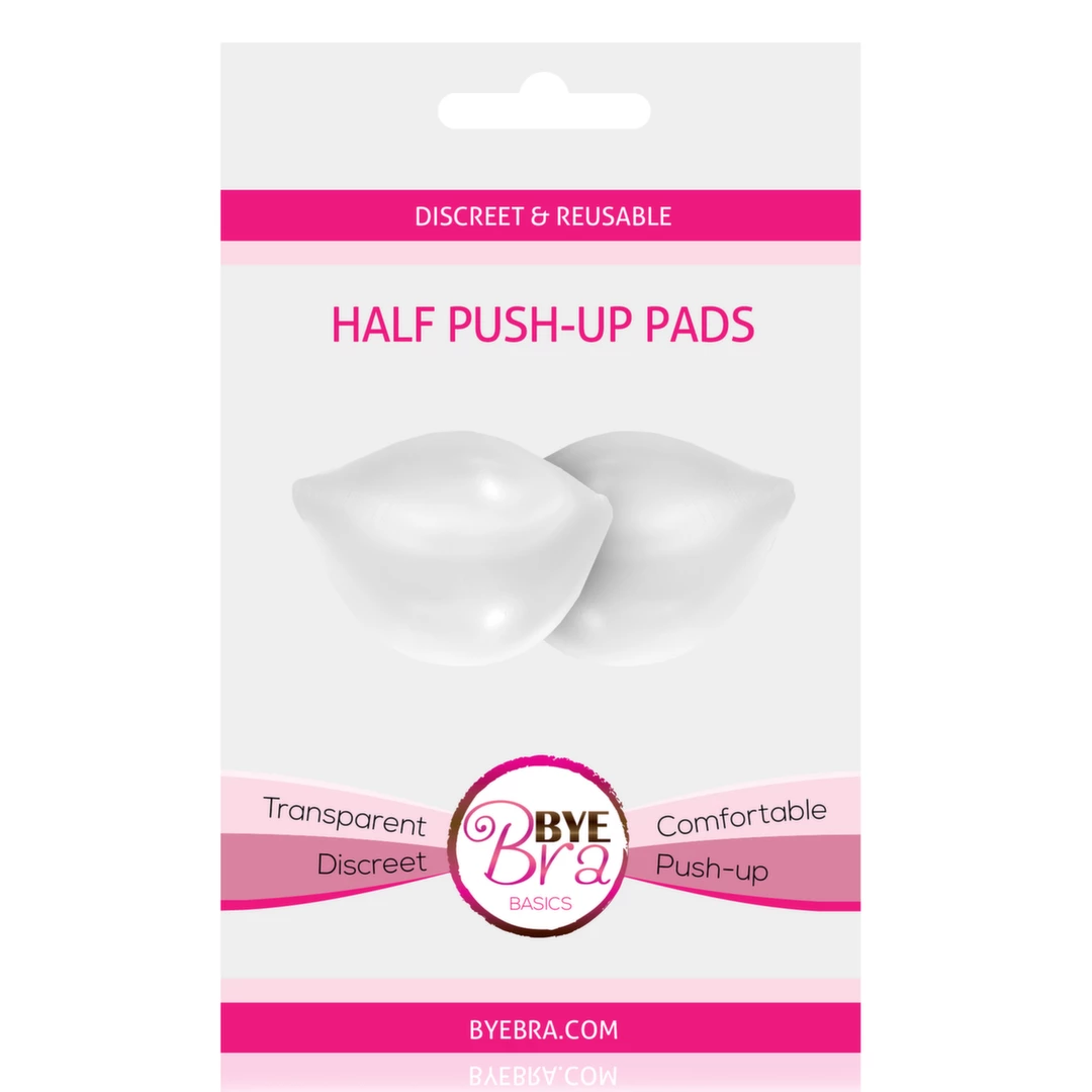 Bye Bra Half Push-Up silikoniniai krūtinės įdėklai, skaidrūs, 1 pora